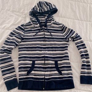Gap striped full zip hoodie.